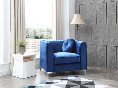 Glory Furniture Delray G791A-C Chair , NAVY BLUE