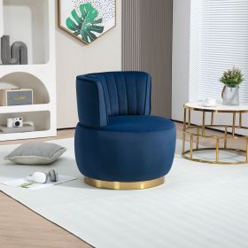COOLMORE 360 Degree Swivel Cuddle Barrel Accent Sofa Chairs, Round Armchairs with Wide Upholstered, Fluffy Velvet Fabric Chair for Living Room